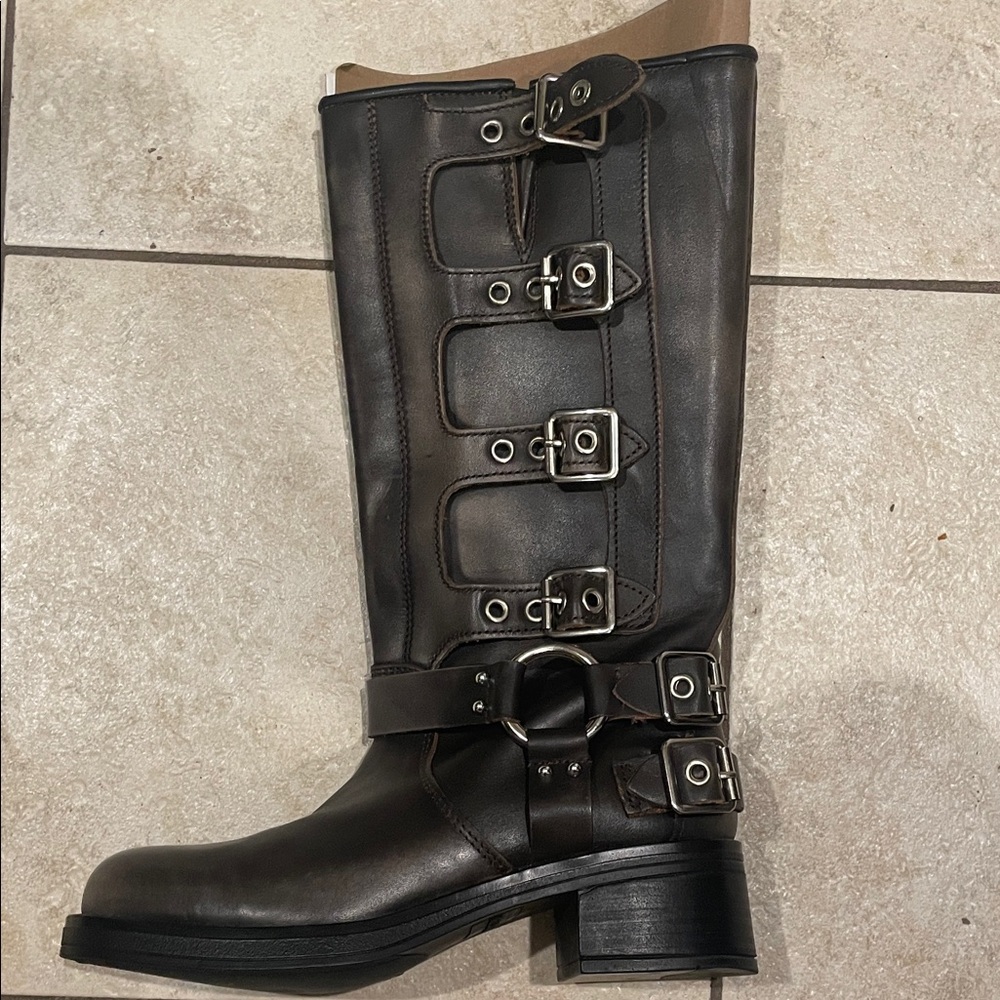 Steve Madden Dark Brown Leather Riding Boots